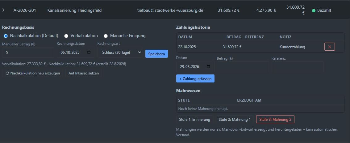 Finanz-Control Auftrags-Detail